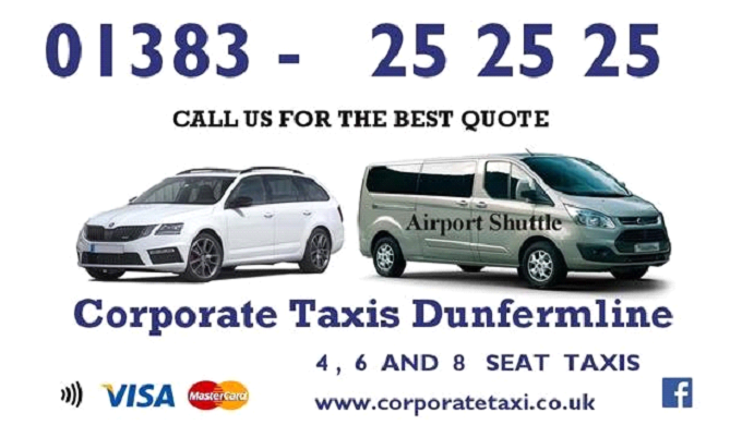 Based in Dunfermline, Corporate Taxis can provide you with fast, friendly and reliable taxi & pr...