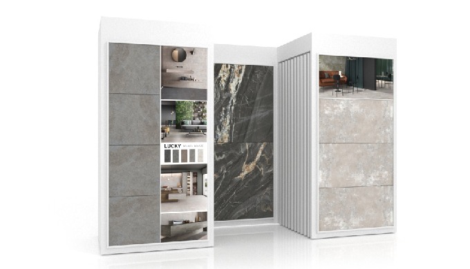 Los muebles para tienda cerámica Roma 20+3 forman una composición excelente para exponer azulejos. ¡...