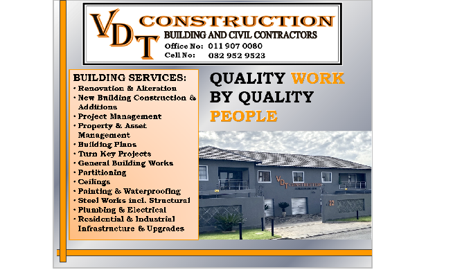 VDT Construction provides clients with a wide range of Building and Civil services as a Contractor. ...