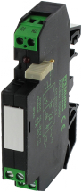 1 relay; 1 NO contact 8 A 24 V DC with minus plug link Safe separation (IEC 61140/EN 61140)
