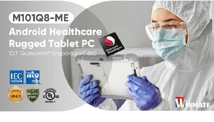 Winmate Healthcare Android Tablet PC M101Q8-ME mit Qualcomm® Snapdragon™ 660