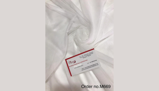 Buy Nylon Net Fabric – White from Sri Meenakshi Silk Corporation, the trusted Manufacturer, Supplier...