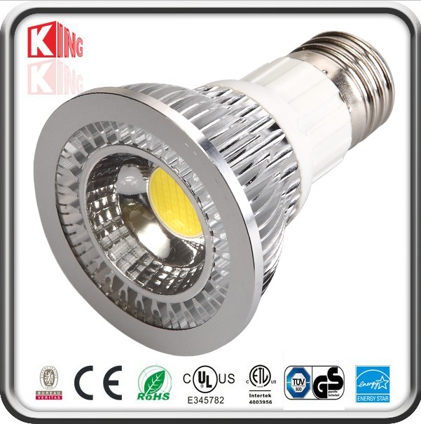 6w PAR20 COB led spotlight 1.CE ,RoHs,cETLapprovel 2.3years warranty. 3.Epistar chips 4.550-610lm,hi...