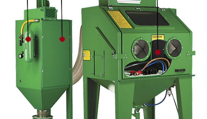 Bar, Studs and pipe shot blasting machine, Coil Spring, LPG Cylinder shot blasting machine. Manufact...