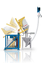 TIP-TITE® Drum Dumper seals drum against a discharge cone, tips the drum, mates the cone against a g...