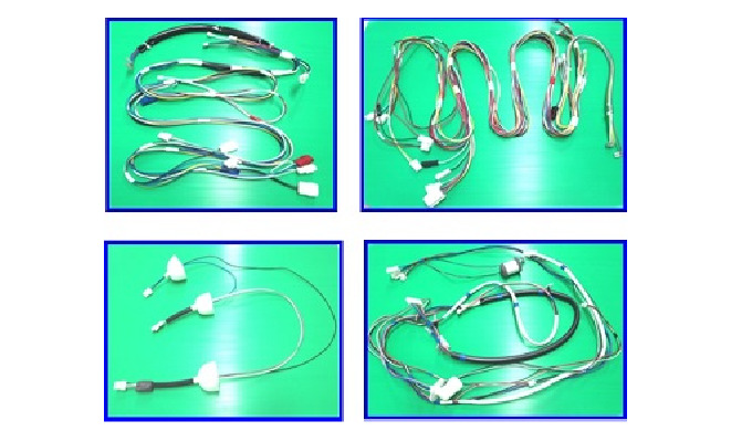 Processing and sale of wire harnesses, wire harness assemblies, lead wires, lead cords, cab tire cab...