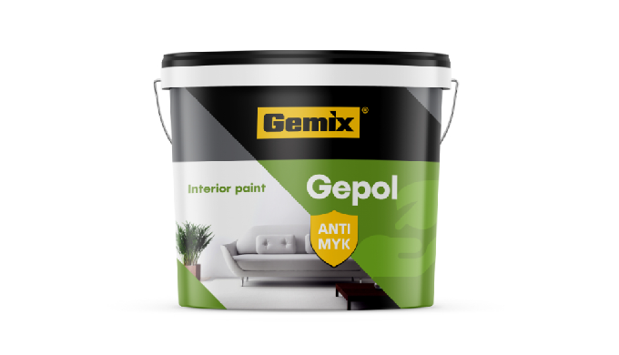 Gepol is an exceptional water-based interior paint, breathable and ecological with high whiteness an...