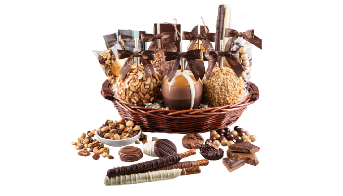 Gourmet chocolate gift basket These rich and creamy chocolates are a perfect gifting option for any ...