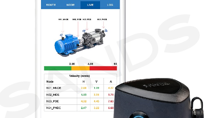 SANDS Manufacture Tri-axial wireless vibration analyzer enables easy condition monitoring of rotary ...