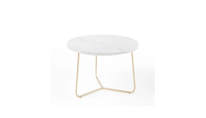 Coffee table with white marble top