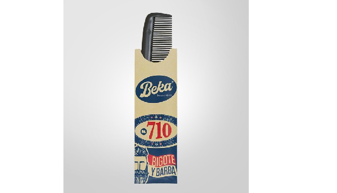 Peine Beka para caballero 710, usado en cabello, barba y bigote. De dientes simétricos para peinados...