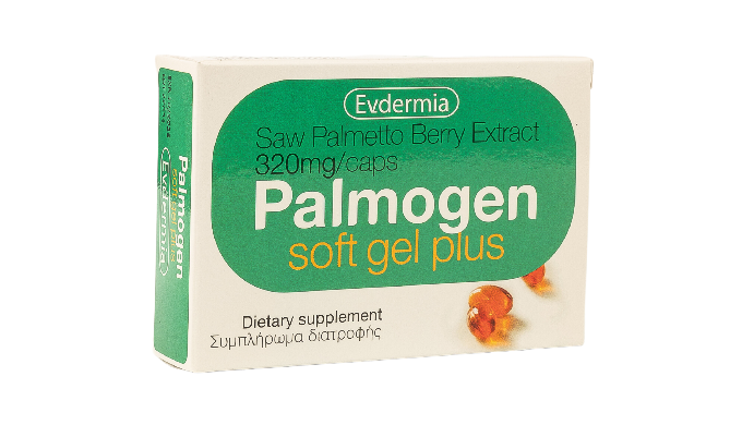 Palmogen Soft Gel SAW PALMETTO BERRY EXTRACT 320 mg /caps Food Supplement against hair loss. Dosage:...