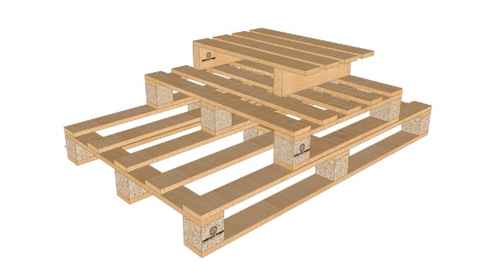 600 x 400 mm 2‑Wege (Vierteleuromaß) 800 x 600 mm 4‑Wege (Halbeuromaß) 600 x 800 mm 4‑Wege (Halbeuro...