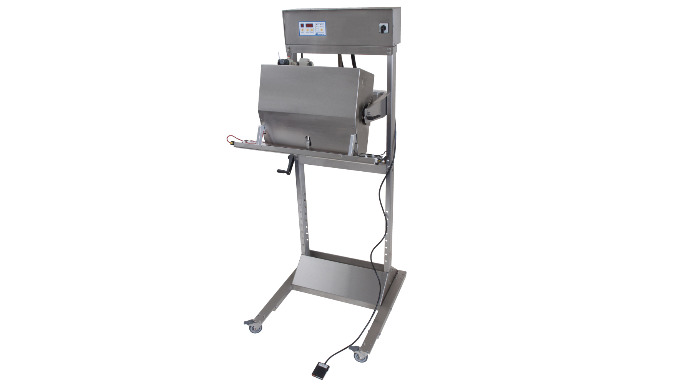Table-top models in stainless steel for vacuum and/or gas flushing of flexible containers, or simply...