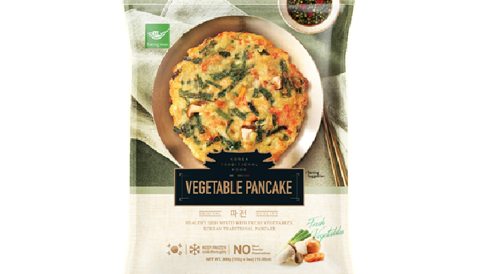 Korean Pancake, Vegetable, Frozen Food Traditional Savory Pancake with various vegetables, including...