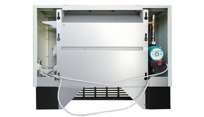 Individual electric water-air heating unit. Fan coil Combination with microboiler (1500 watts, 2000 ...