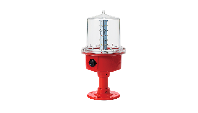 Low intensity B type aviation obstruction lights are installed onto fixed objects that are less than...