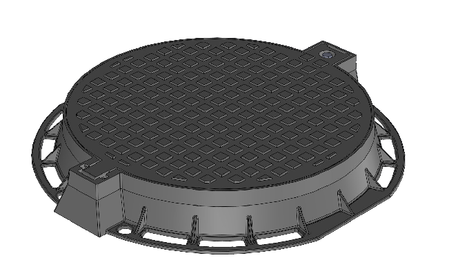 Ductile iron Optional automatic or manual locking at 90 safety blocking 115° openable hinged system ...