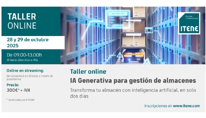 Taller online: IA Generativa para gesti&oacute;n de almacenes &ndash; 28 y 29 de octubre