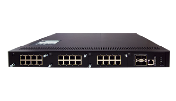 Industrial Rack-Mount Modular Managed Gigabit Ethernet PoE Switch with up to 24 x Gigabit ports and ...