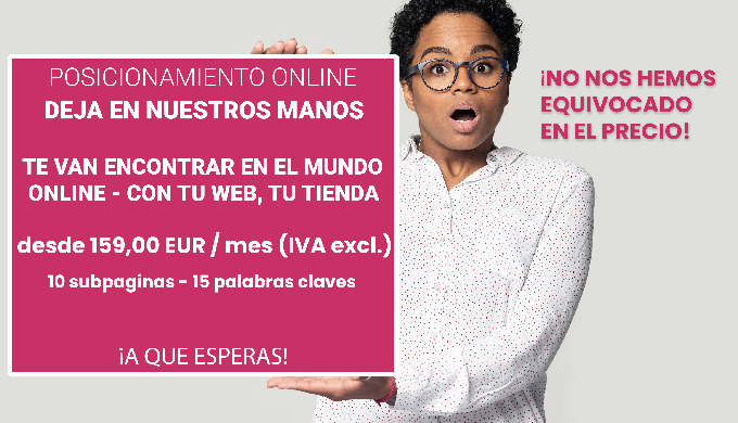Posicionamiento online para tu empresa desde 159 euros al mes