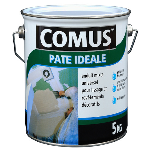 Enduit mixte universel pour le lissage et la réalisation de revêtements décoratifs.
