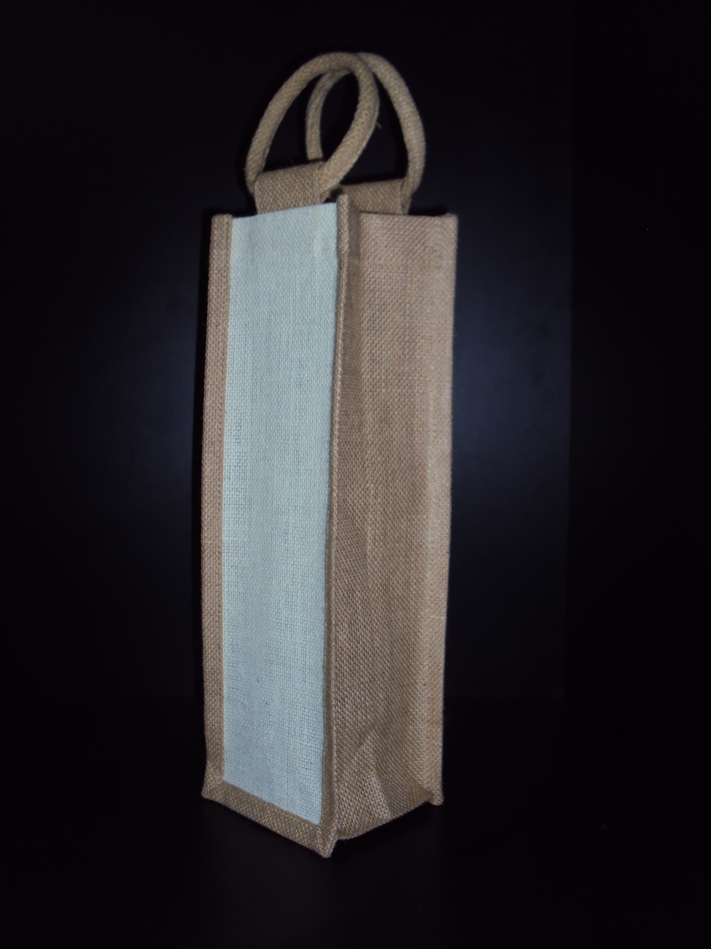 Jute bag for holding 1 bottle or jar turns your products in to a profit generating gift at any time ...