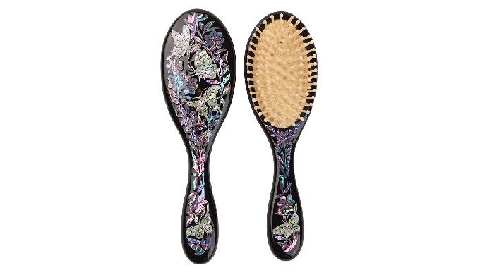 Korea Traditional Design Hair Care Product Scalp Massage Mother of Pearl Inlay Hairbrush