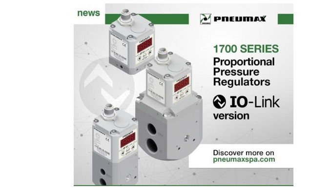 The proportional pressure regulators of the Pneumax 1700 series are enriched with the new IO-Link ve...
