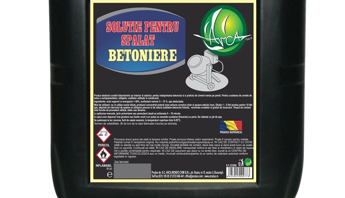 Produs destinat curatirii betonierelor pe interior si exterior, pentru inde...