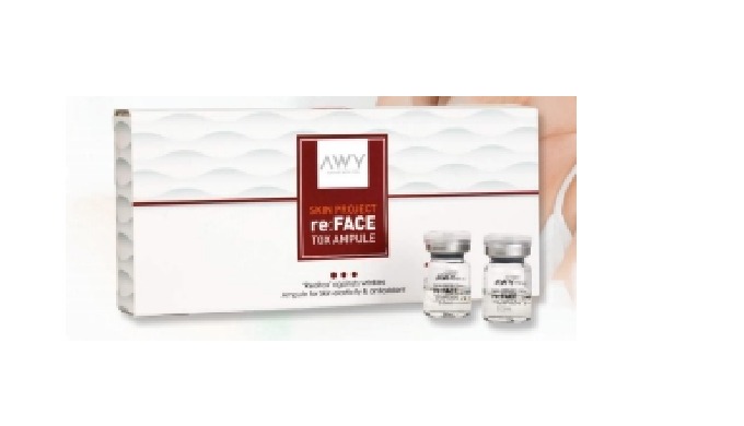The Reface Tox ampoule product is a high-functioning ampoule focused on wrinkle improvement/skin ela...
