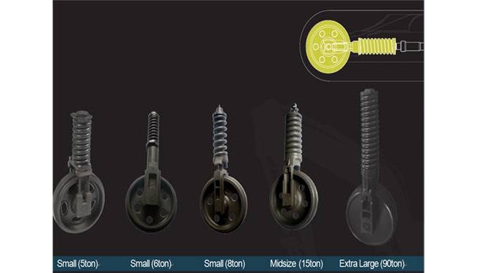 Idler Assembly for excavators by Hyundai Minuteness Co. Ltd