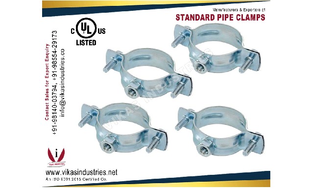 Vikas Industries are manufacturers and exporters of UL Listed Pipe Clamps, Pipe Clamp with Rubber Li...