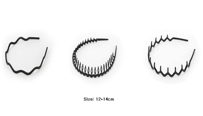 A collection of hairbands and hair clips in various designs and materials. They provide a comfortabl...
