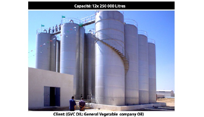 Cuves de Stockage Sur jupes et radiers, non climatisées, non agitées et non isolées Produit : stocka...