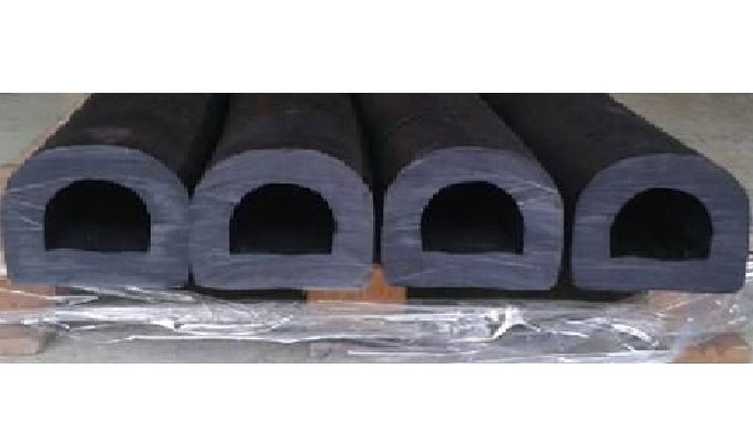 Custom-made rubber speed bumps for different uses.