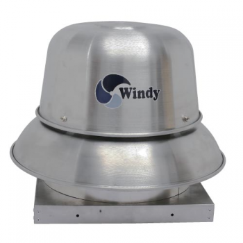 Roof fan with optimal design to prevent reverse air flow for on the roof of cattle sheds, pig pens a...