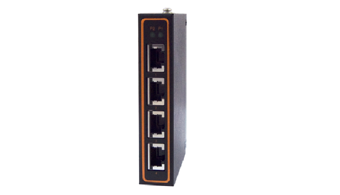Industrial 4-Port Unmanaged Fast-Ethernet Switch with Profinet Connectors, Slim metal housing EH2304...