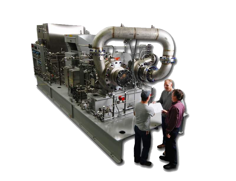 Compresor centrífugo integral de 1 a 4 Etapas diseñado conforme a la norma API-617, 7ª edición Cauda...