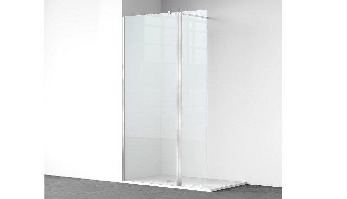 A80 pivot shower enclosure with 6mm tempered safety glass (EN 12150). Refined design for modern bath...