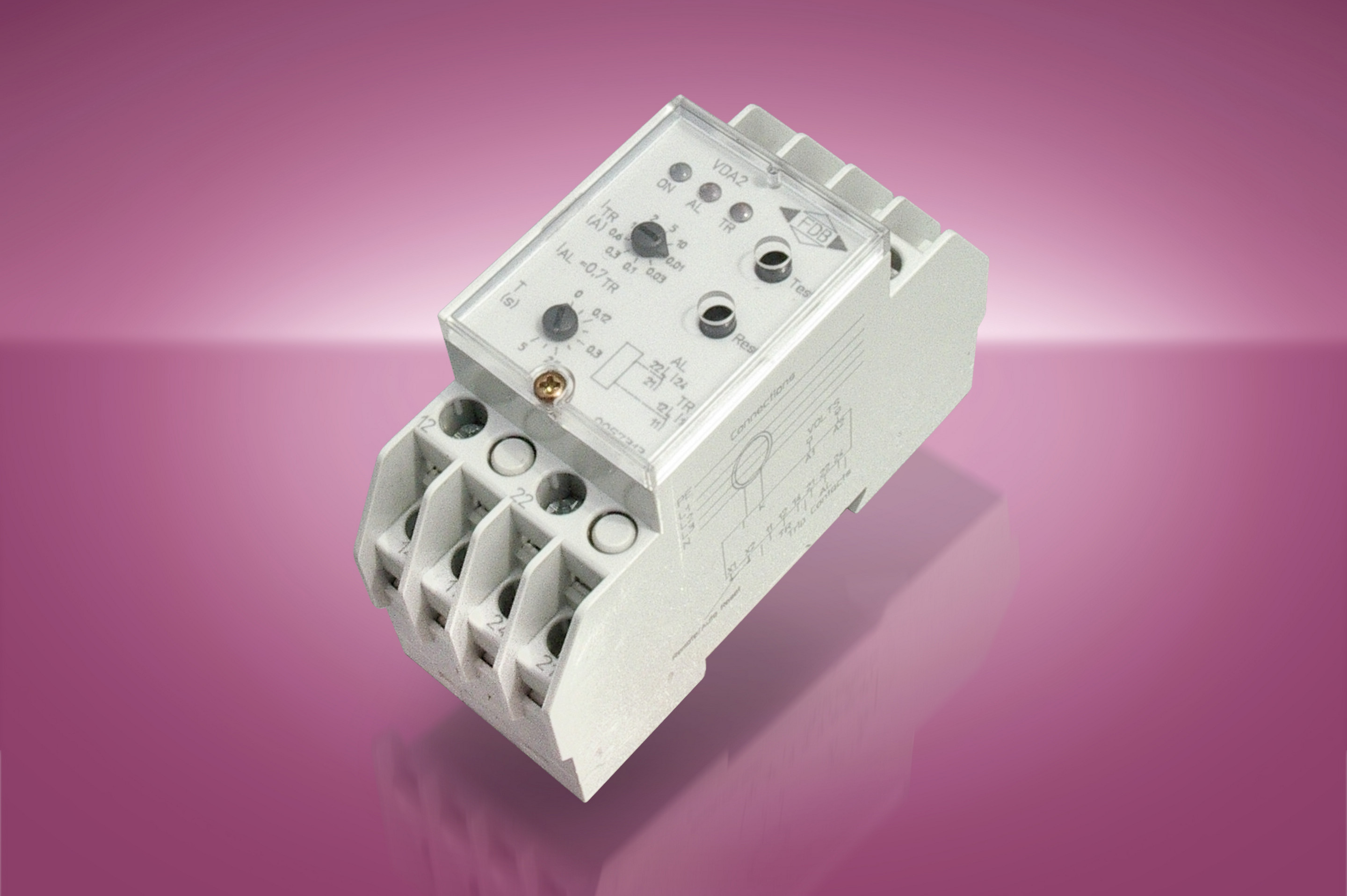 The FDB-VDA2 is a variable earth leakage monitoring device with alarm and trip for use with machiner...