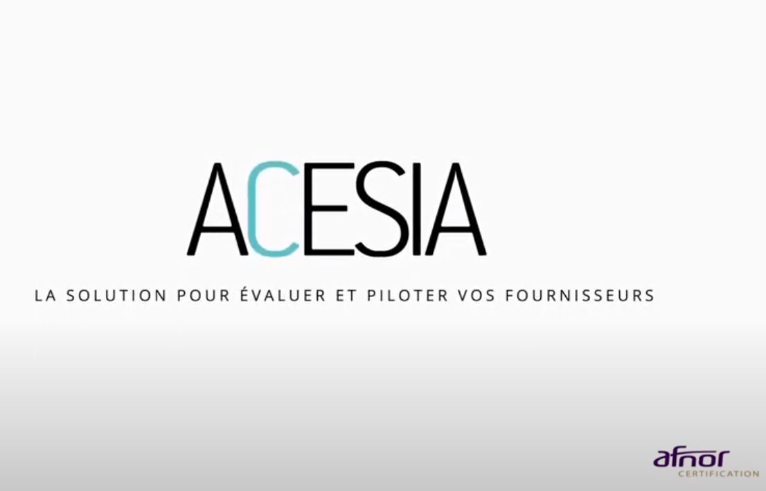 Evaluation fournisseurs avec ACESIA
