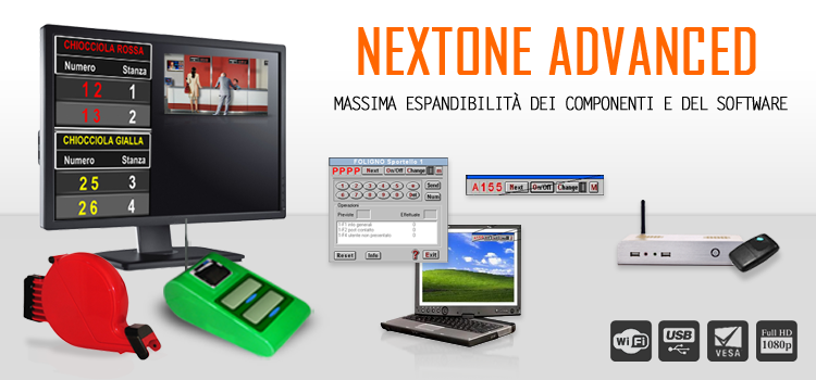 NextOne Advanced gestisce più distributori di biglietti, monitor, sportelli, display di sportello, m...