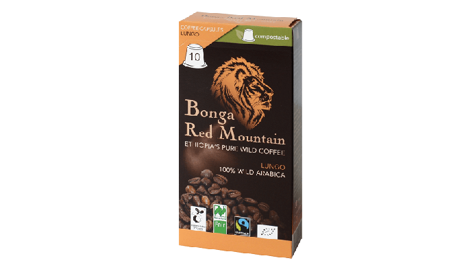 Gleich 50 kompostierbare Kaffee- und Espressokapseln von Bonga Red Mountain hält dieses Set parat. E...