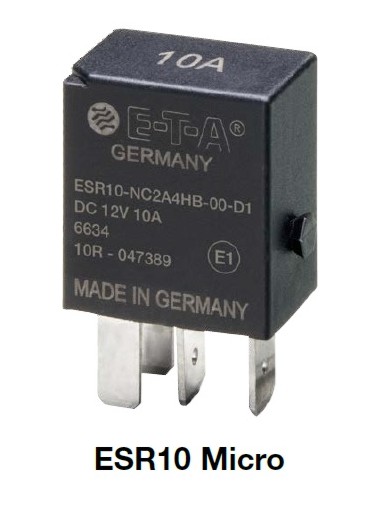 Solid State relé ESR10 Micro 10A 12V-novinka pro automobilový průmysl od E-T-A Solid State relé ESR10 Micro 10A 12V-novinka pro automobilový průmysl od E-T-A