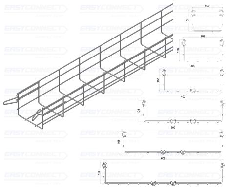 EASYCONNECT basket cable tray Serie EC60