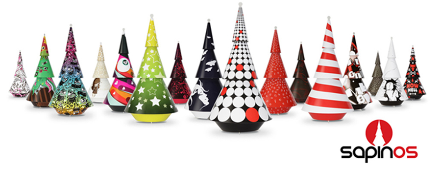 Sapinos, décor en volume personnalisable. Création Tomish Design. Sapinos est une gamme de sapins en...