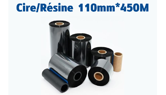 CIRE/RESINE STANDARD - 110X450M - RUBAN TRANSFERT THERMIQUE 