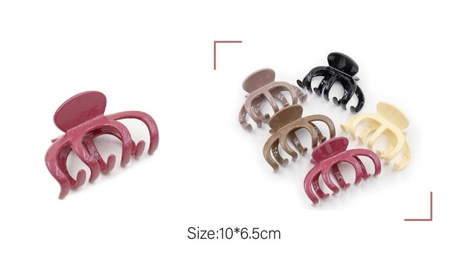Durable spring and wide grip provide secure hair holding.Available in three finishes – Glossy, Trans...