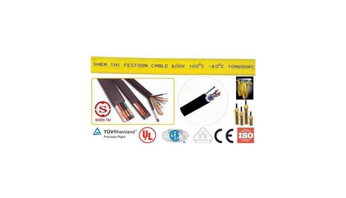 We are Crane Festoon cable and Pedant cable manufacturer from Taiwan UL/CSA certified Crane Cable if...